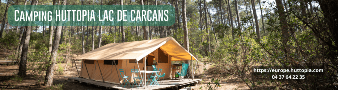 Bandeau promotion Camping Huttopia Carcans