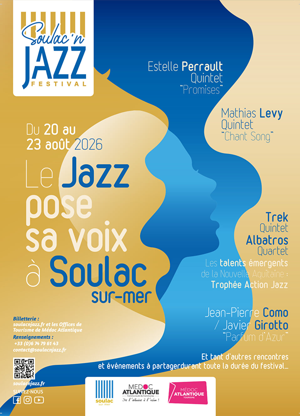Affiche Soulac'n Jazz 2026 - Le Jazz pose sa voix à Soulac sur Mer