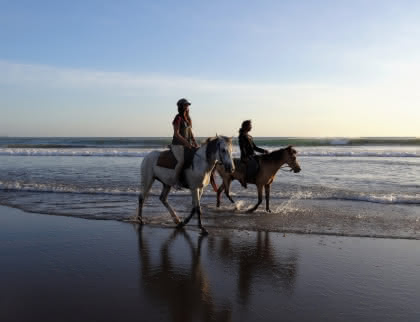 Balade à cheval sur la plage médoc