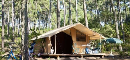 Camping-coben les pins-carcans-bungalow toilé -©Camping Indigo - R.Etienne